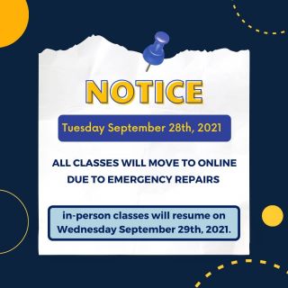 Please note that CAESAR classes will start online on September 15, 2021 due to emergency repairs (no water/heat/air conditioning). In-person classes will resume on Thursday September 16, 2021.